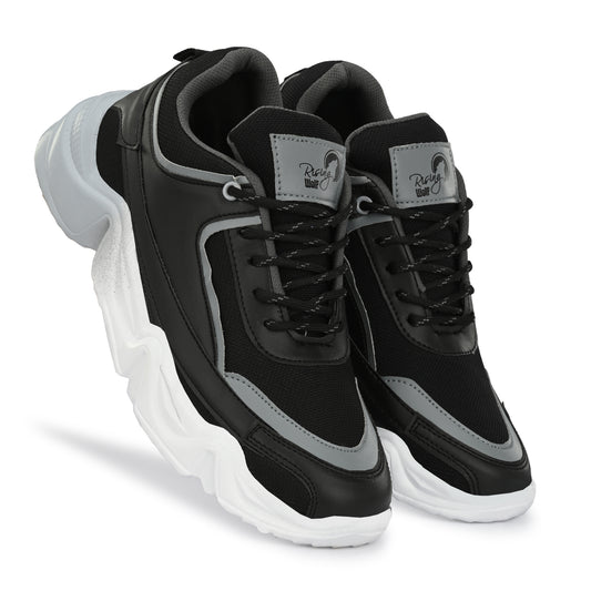 Men’s Black & Grey Chunky Stylish Casual Sports Shoes